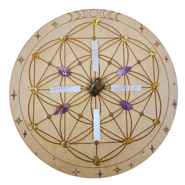 Flower of Life 31 Point Crystal Grid Board