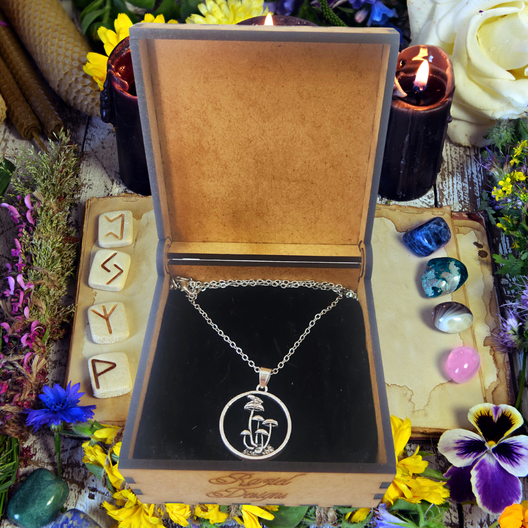 Frog of the Hidden Grove Mushroom Necklace