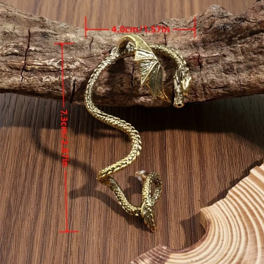 Gold Dragon Ear Cuff – Strength, Wisdom & Power 🐉✨