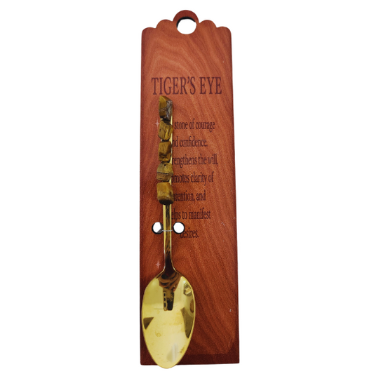 Golden Altar Spoon with Tiger’s Eye