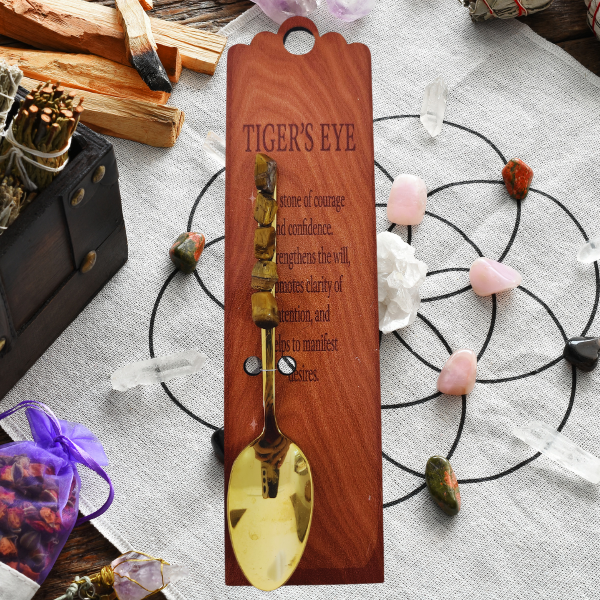 Golden Altar Spoon with Tiger’s Eye