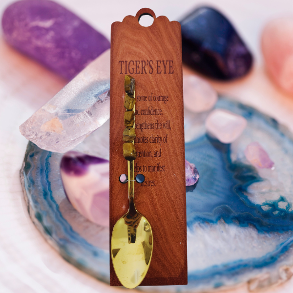 Golden Altar Spoon with Tiger’s Eye