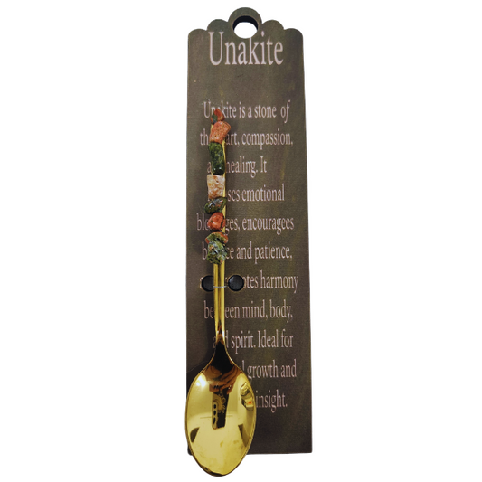 Golden Altar Spoon with Unakite
