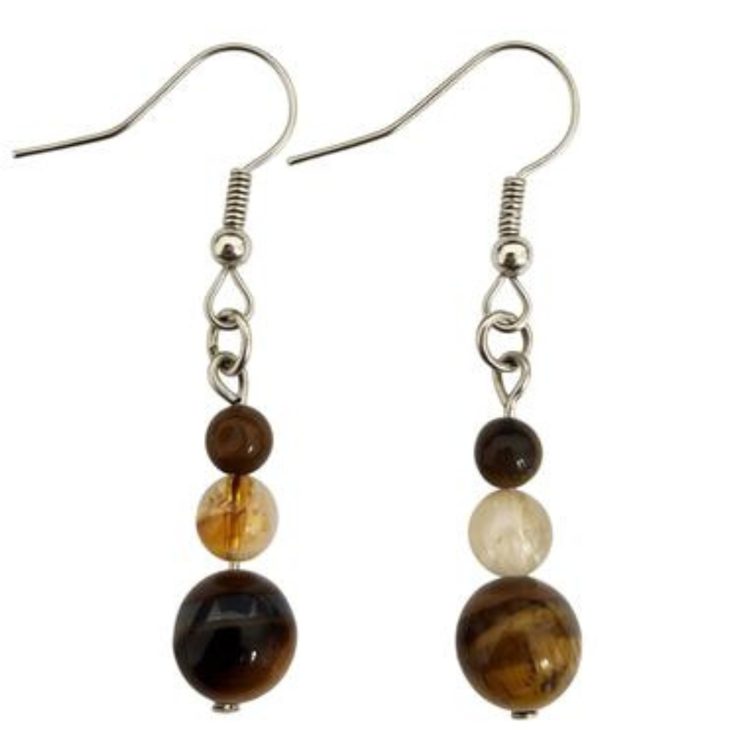 Golden Empowerment Dangle Earrings