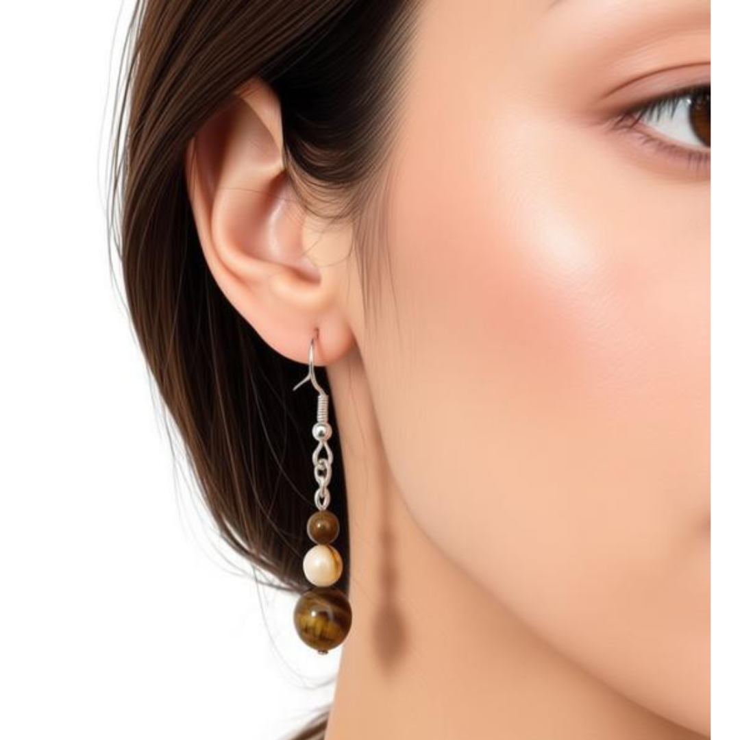 Golden Empowerment Dangle Earrings