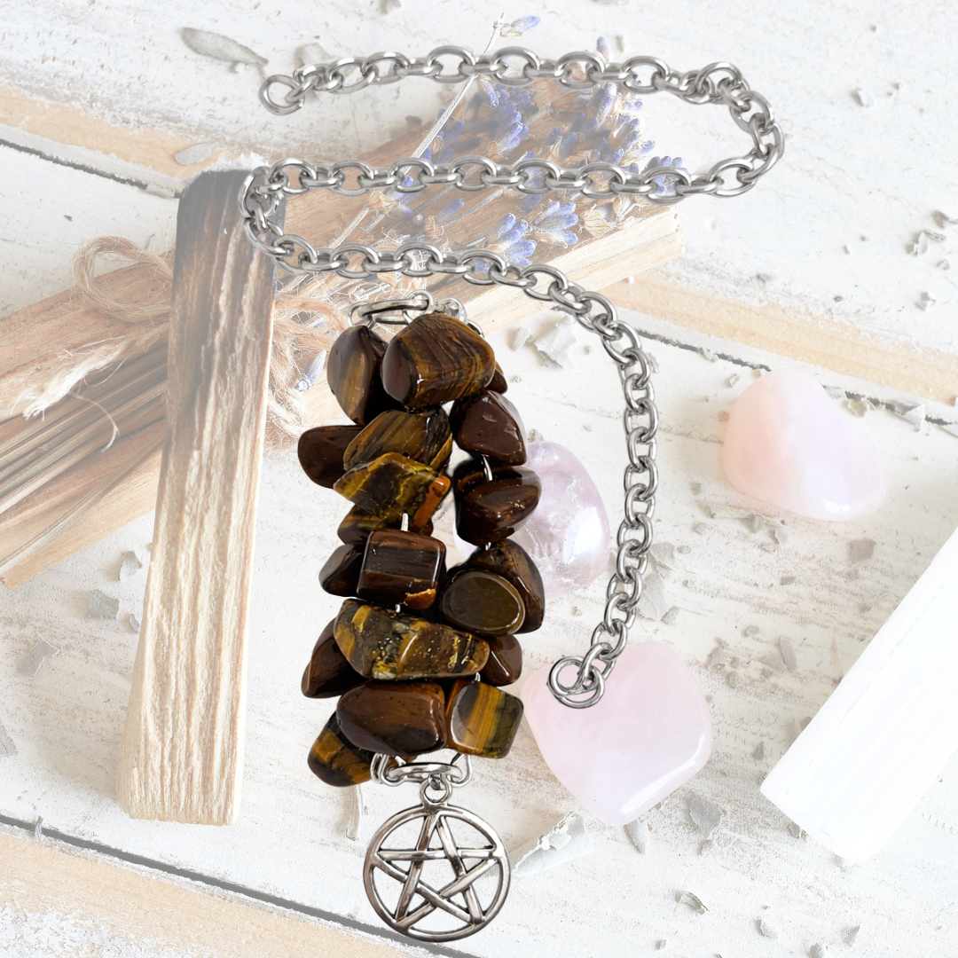 Golden Guardian Tiger’s Eye Divination Pendulum