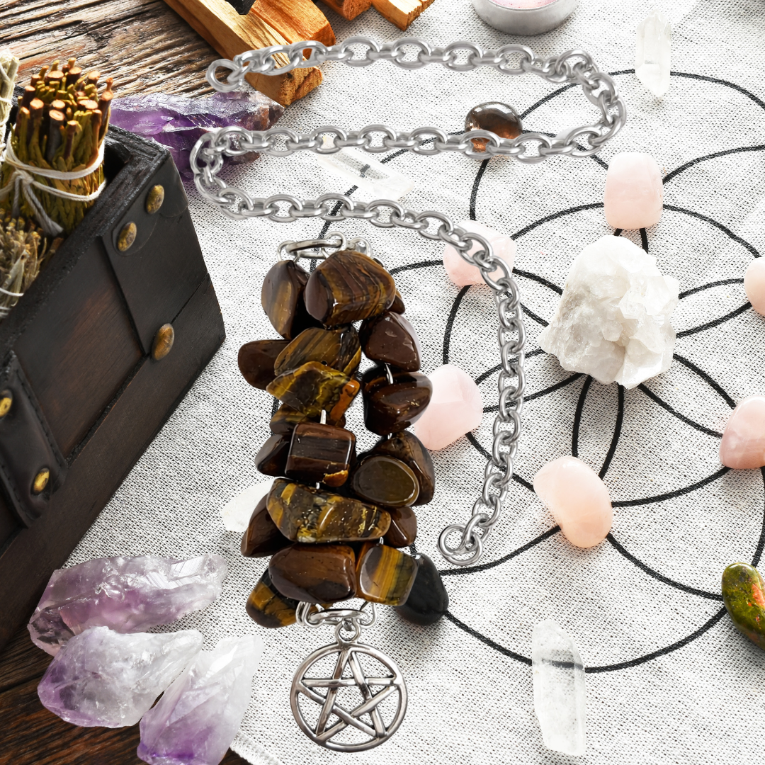 Golden Guardian Tiger’s Eye Divination Pendulum