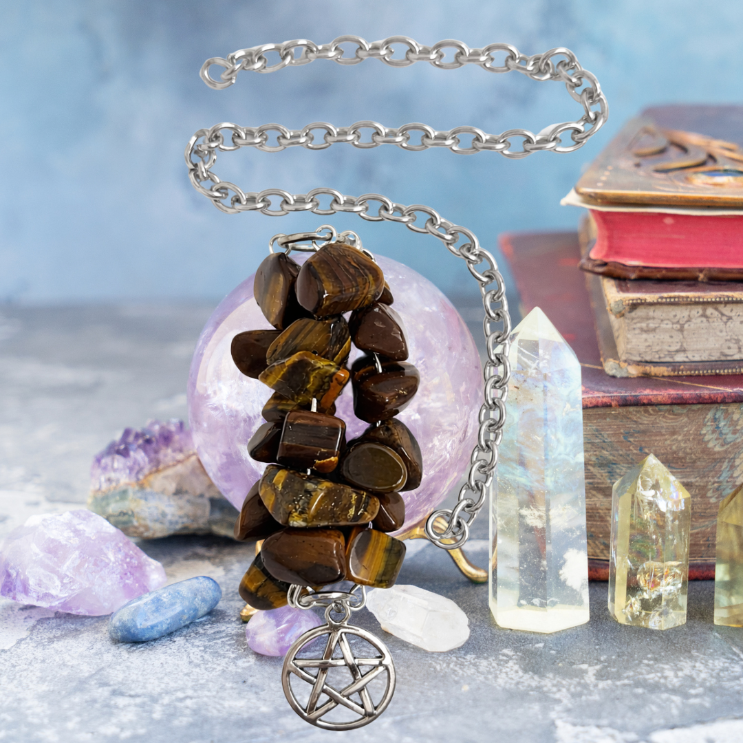 Golden Guardian Tiger’s Eye Divination Pendulum