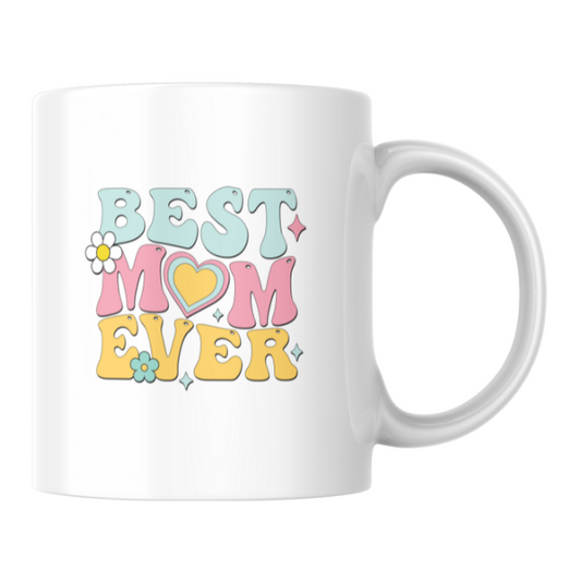 Groovy Best Mom Ever Coffee Cup