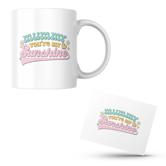 Groovy Mummy You're my Sunshine Coffee Cup and Coaster Set