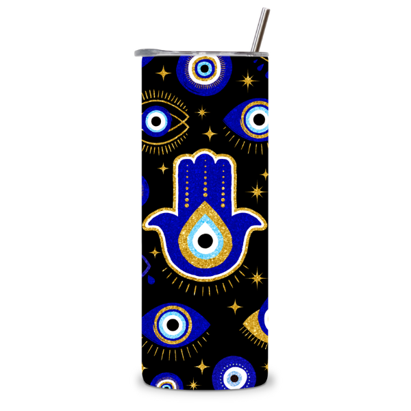 Guardian Gaze Hamsa Hand Tumbler