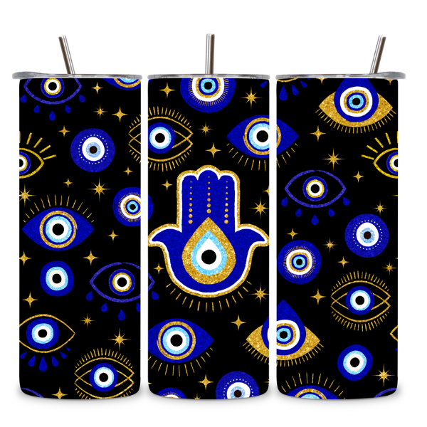 Guardian Gaze Hamsa Hand Tumbler