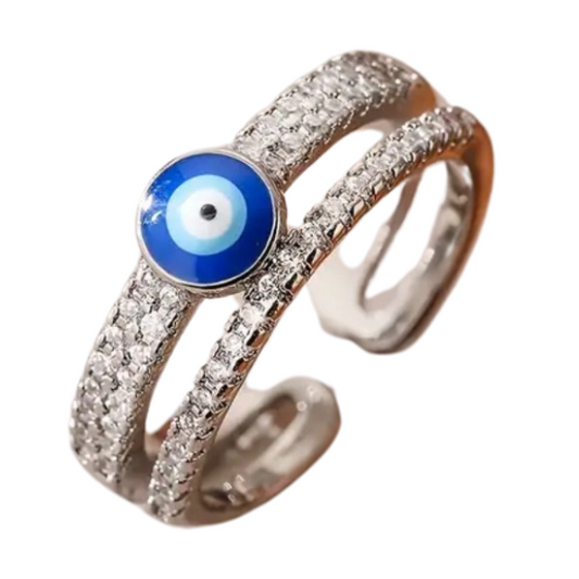 Guardians Gaze: Evil Eye Adjustable Ring 🧿✨