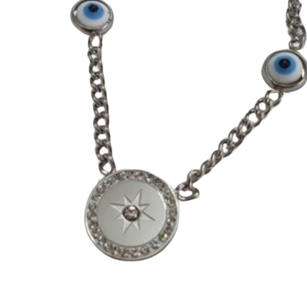 Guided by the Watchful Eye Compass Necklace