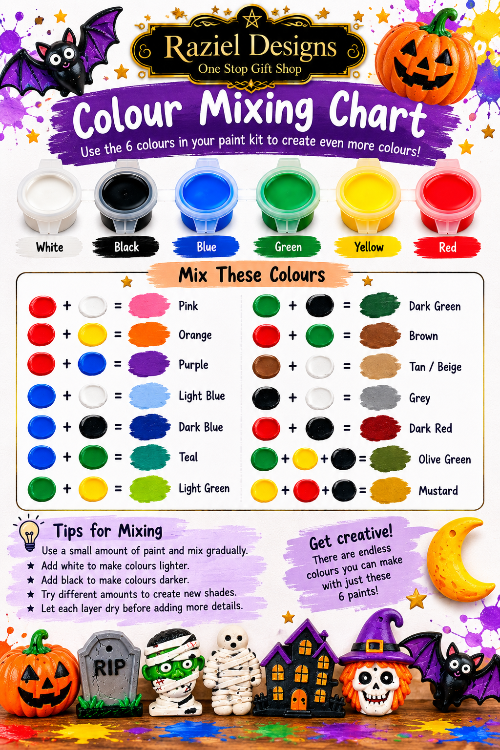Spooky Paint Your Own Figurines Kit