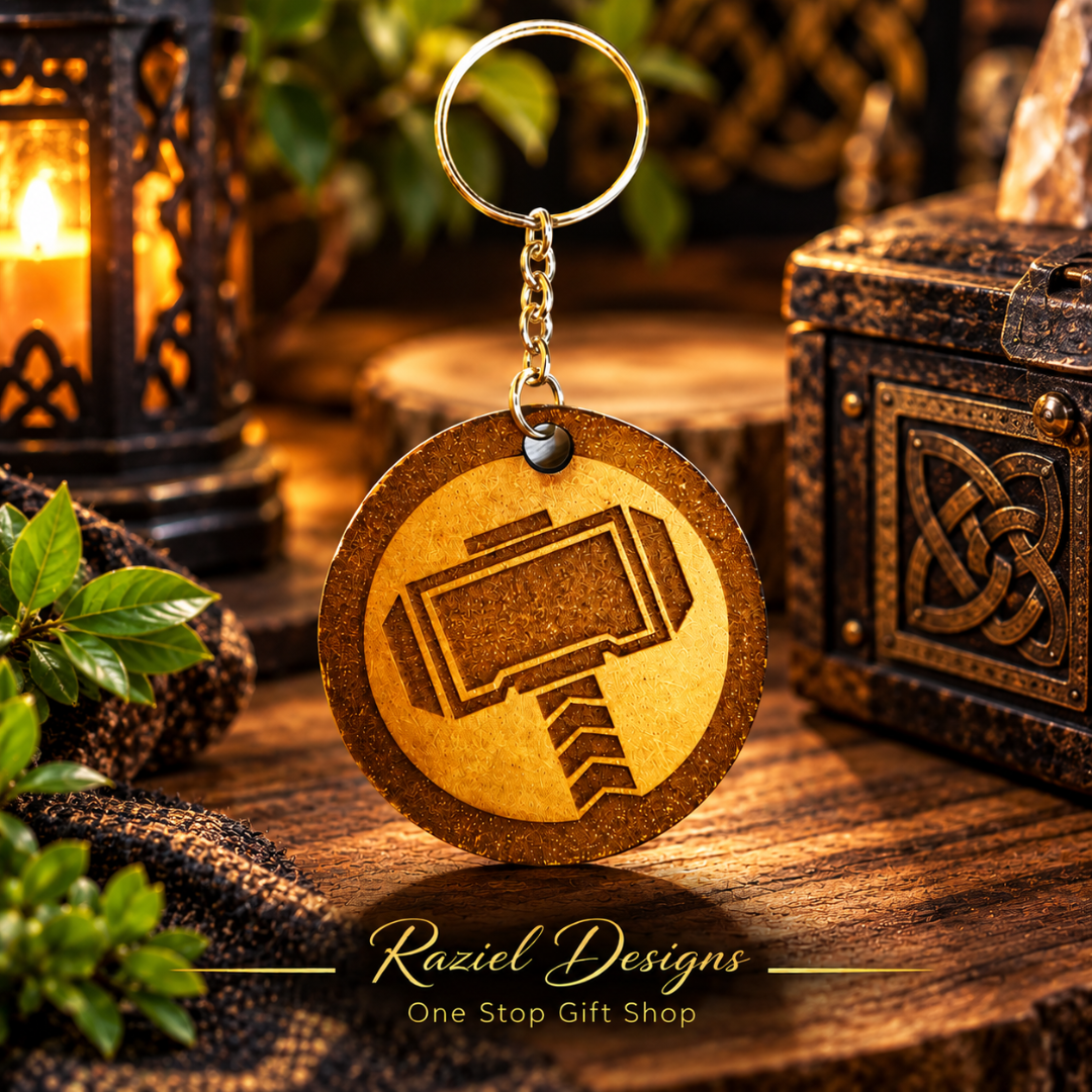 Thor Logo Themed Keyring