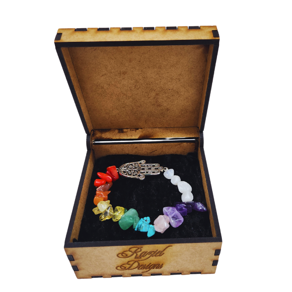 Hamsa and Chakra Crystal Bracelet