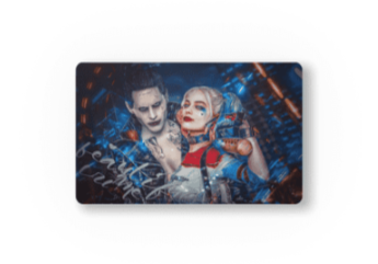 Harley Quinn and Joker Themed Mouse Pad