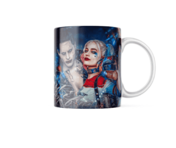 Harley Quinn and Joker Themed Printed Coffee Cup