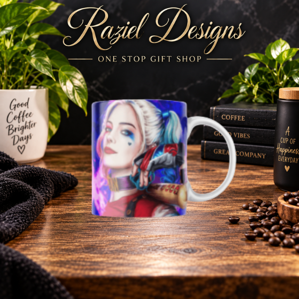 Harley Quinn Themed Printed Coffee Cup