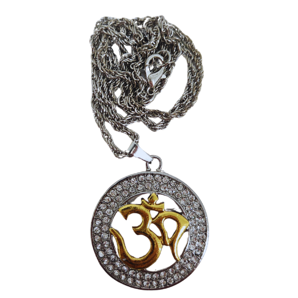 Harmonic Balance: Silver & Gold Om Necklace ✨🕉️