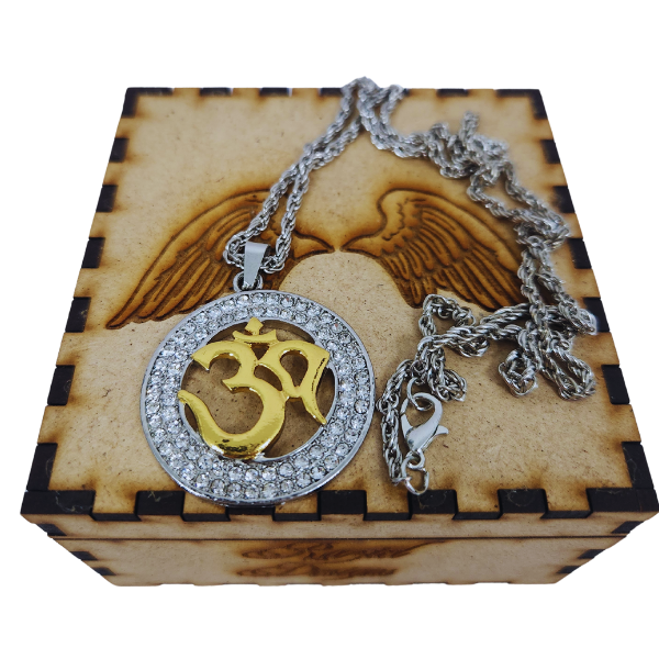 Harmonic Balance: Silver & Gold Om Necklace ✨🕉️