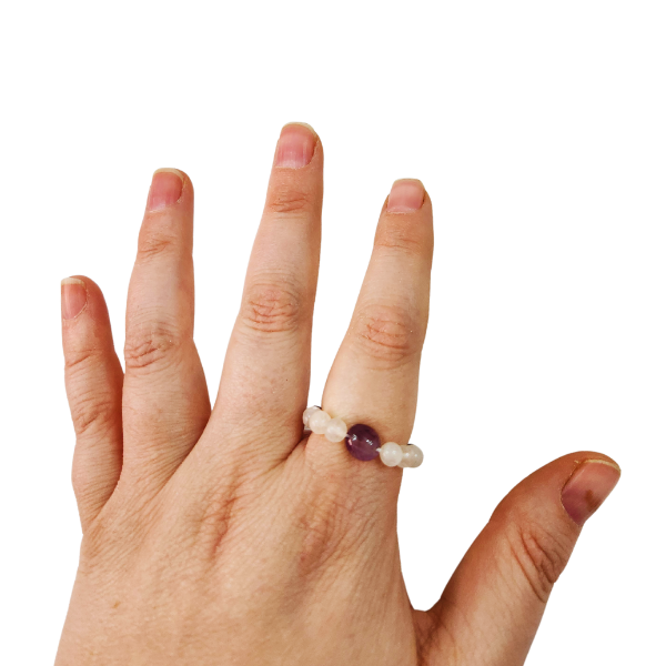 Harmony Amethyst and Rose Quartz Ring