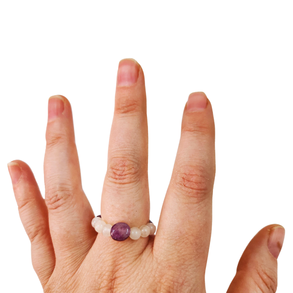 Harmony Amethyst and Rose Quartz Ring