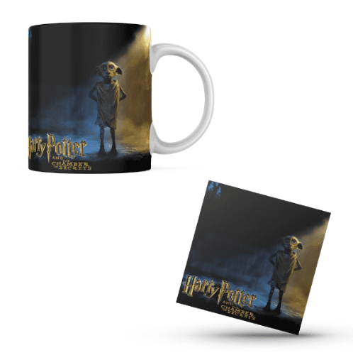 Harry Potter Dobby Themed Printed Coffee Cup and Coaster Set