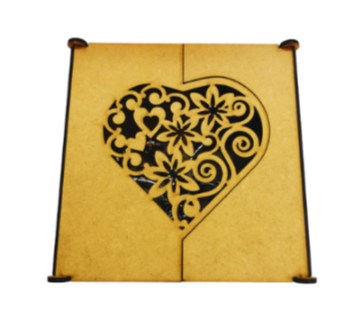 Heart Inlay Jewelry and Keepsake Box