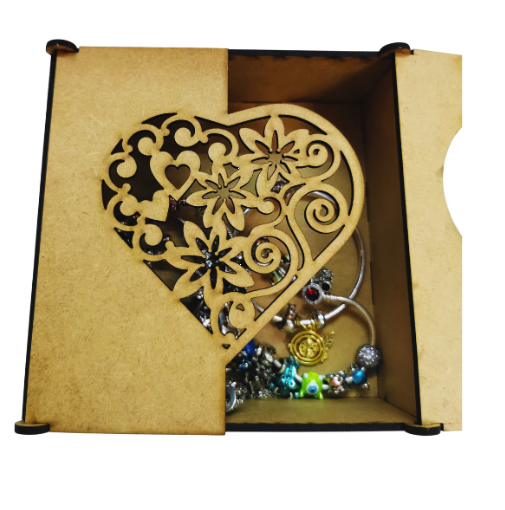 Heart Inlay Jewelry and Keepsake Box