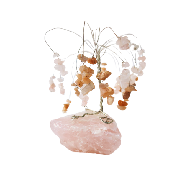 Heart's Embrace Rose Quartz Gem Tree