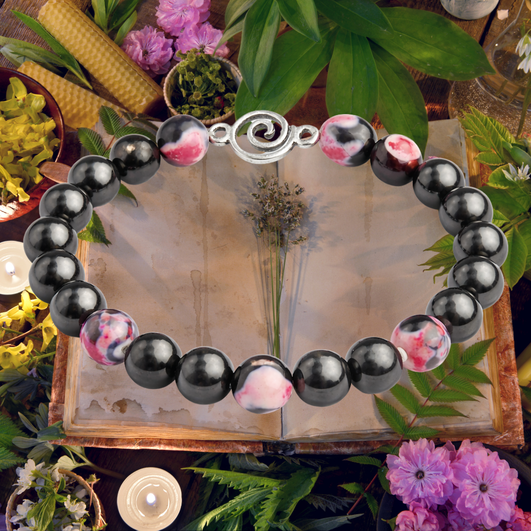 Hematite Spiral Balance Bracelet