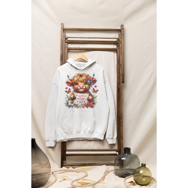 Highland Calf Love Mother's Day Hoodie