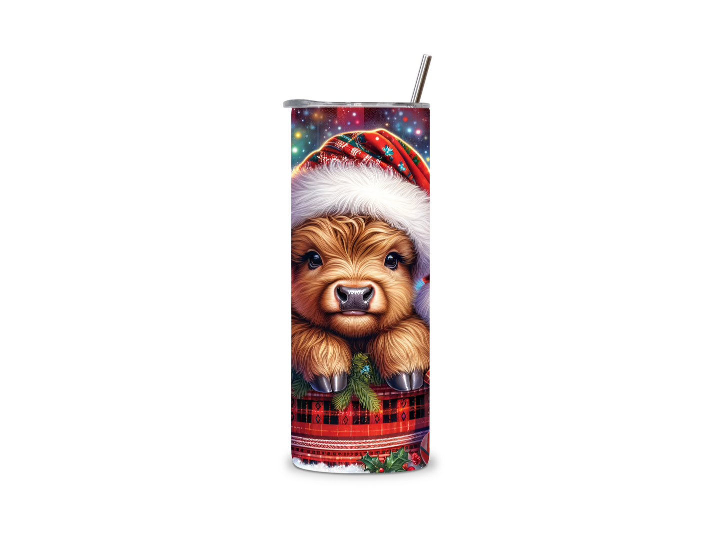 Highland Cow Christmas Tumbler