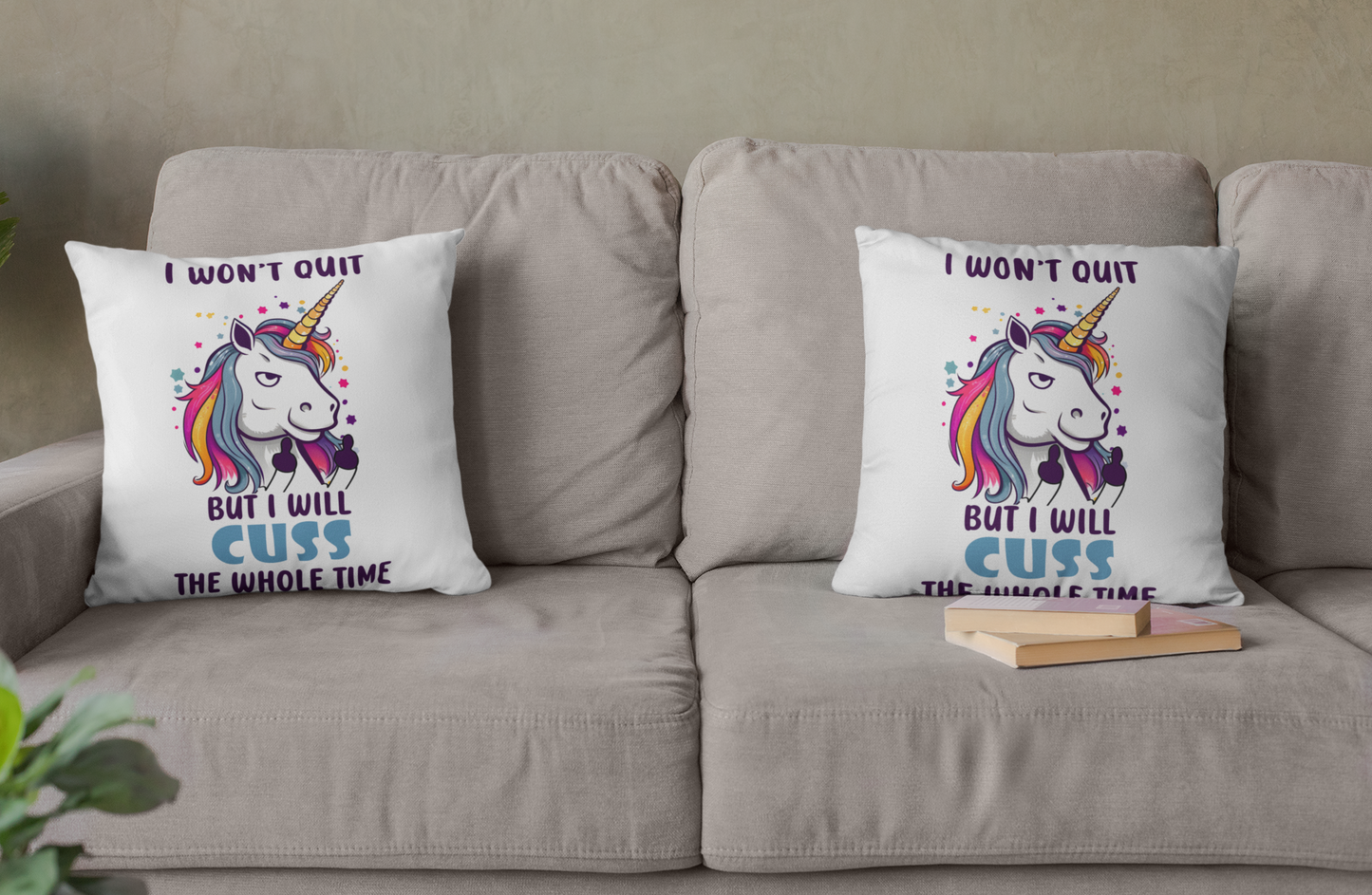 I Won't Quit Throw Pillow