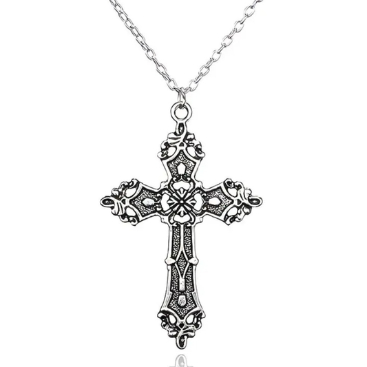 Iron Vow Cross Pendant Necklace