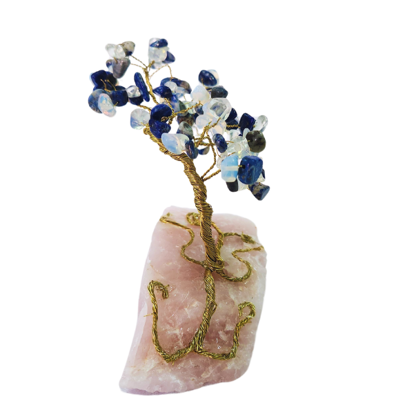 Lapis Lazuli and Moonstone Gem Tree - Harmonious Synergy of Intuition and Emotional Balance