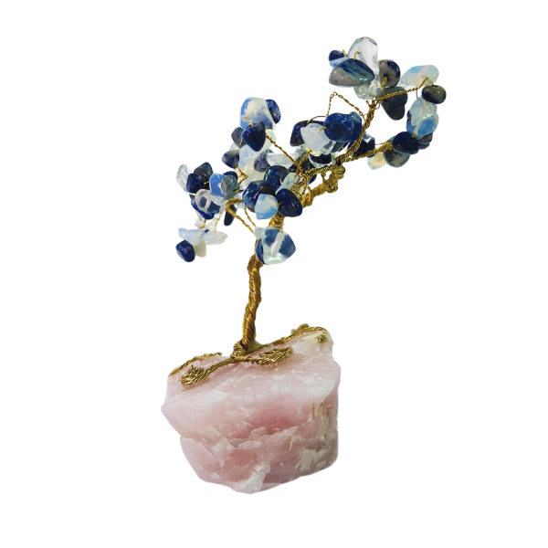 Lapis Lazuli and Moonstone Gem Tree - Harmonious Synergy of Intuition and Emotional Balance