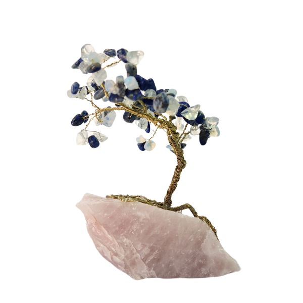 Lapis Lazuli and Moonstone Gem Tree - Harmonious Synergy of Intuition and Emotional Balance