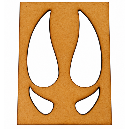 Reindeer Hoof Stencil