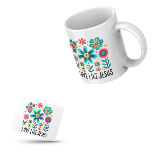 Love Like Jesus Coffee Cup and Coaster Set