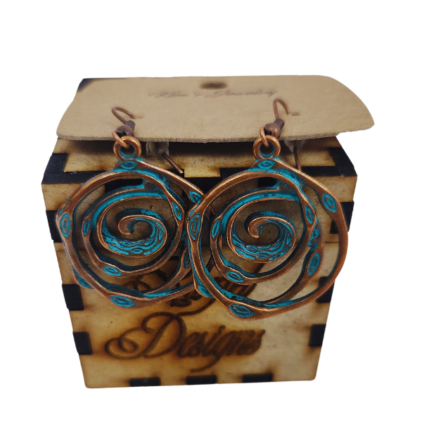 Magical Single Coil Spiral Dangle Earring Set