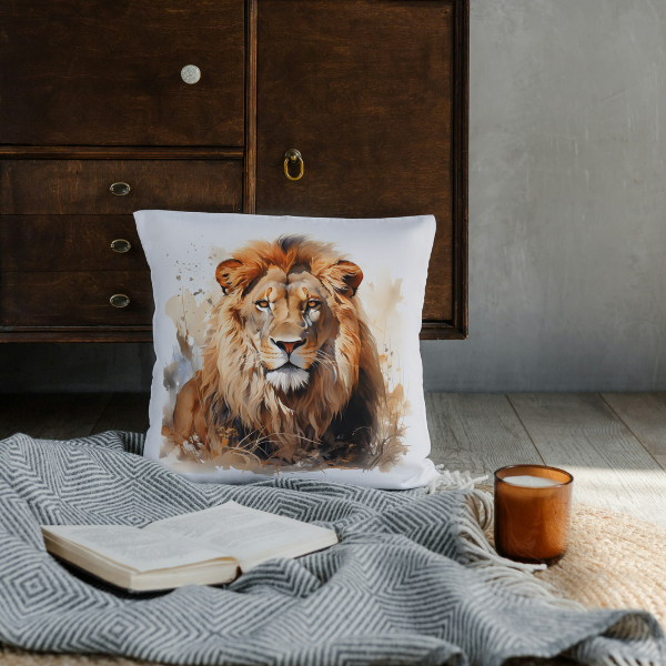 Majestic Lion Throw Pillow