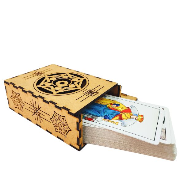 Moon Tarot Card Storage Slider Box