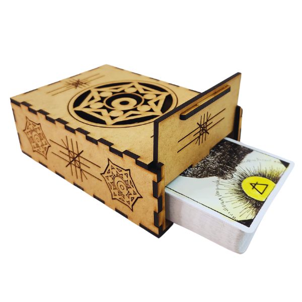 Moon Tarot Card Storage Slider Box