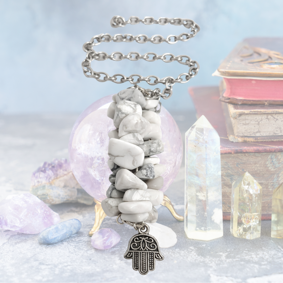 Moonveil Howlite Divination Pendulum