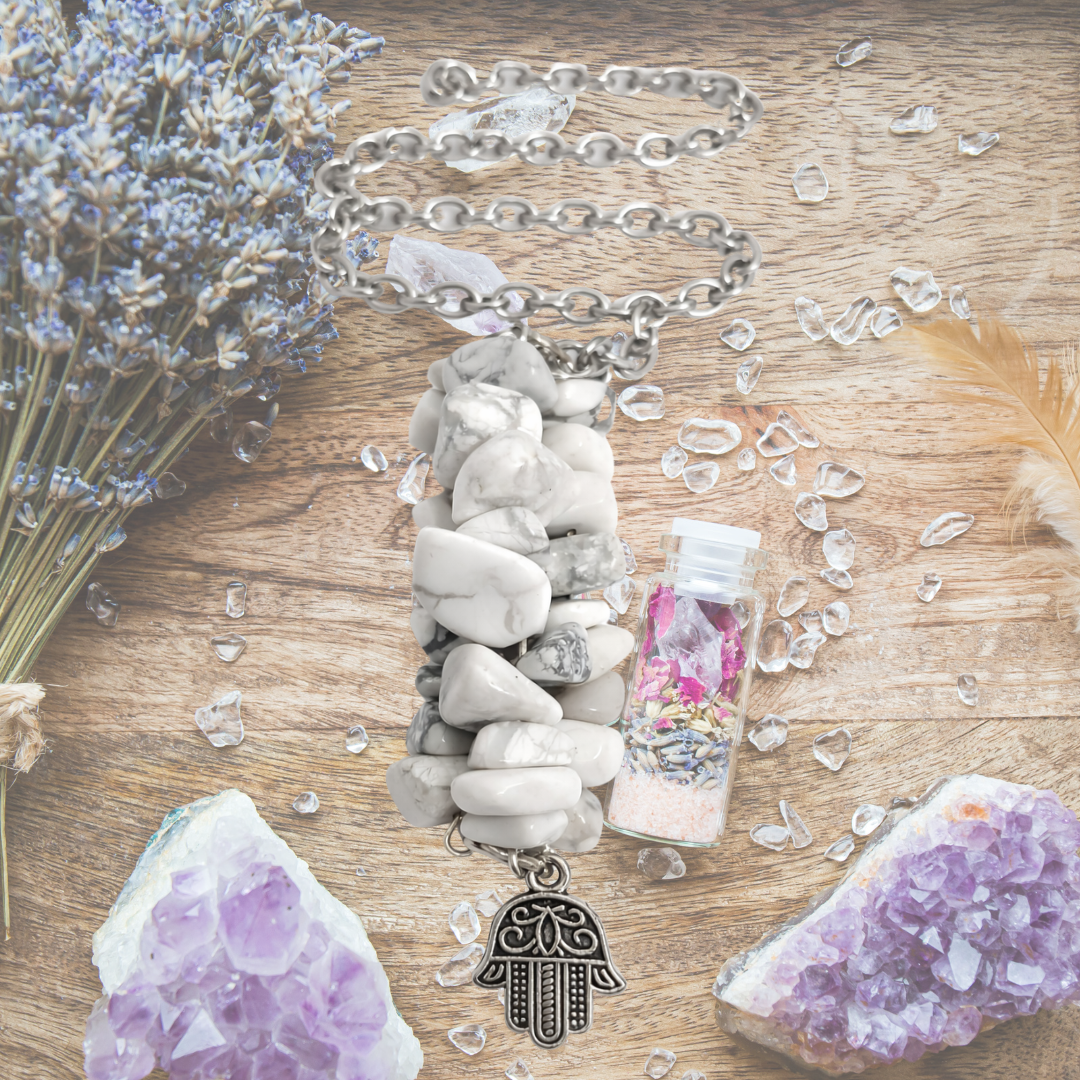 Moonveil Howlite Divination Pendulum