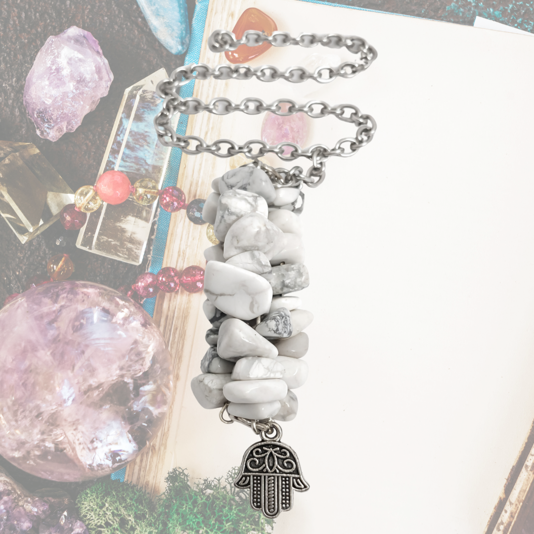 Moonveil Howlite Divination Pendulum