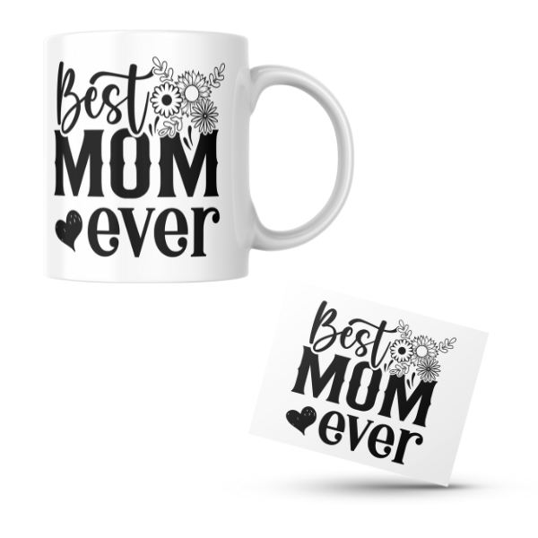 Mothers Day - Best Mom Ever Coffee Cup and Coaster Set